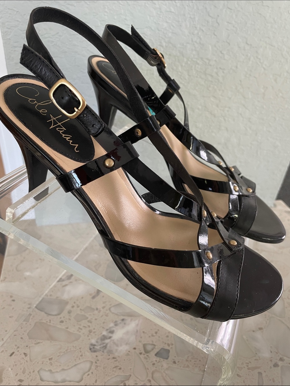 Cole Haan Nike Air strappy heels sandals 7.5 B